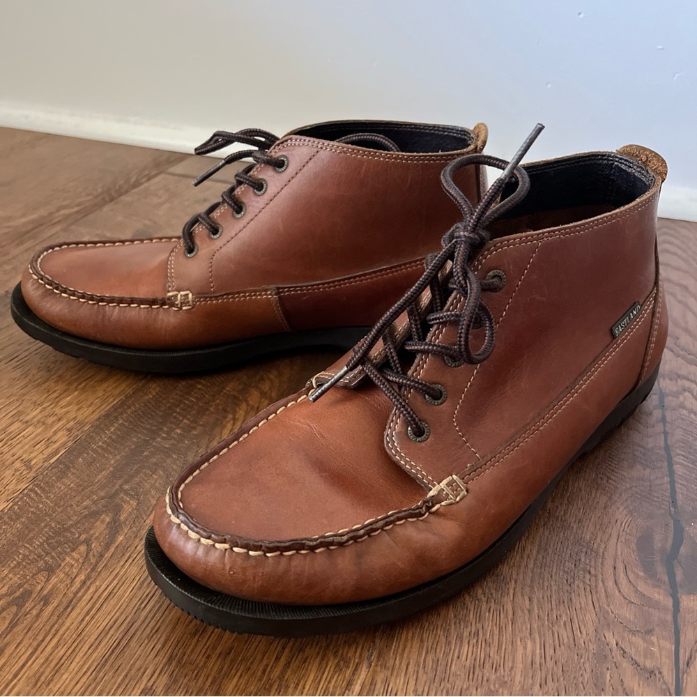 Eastland Chukka Leather Ankle Boots Tie Men’s 11 D Brown Seneca Camp Outdoor
